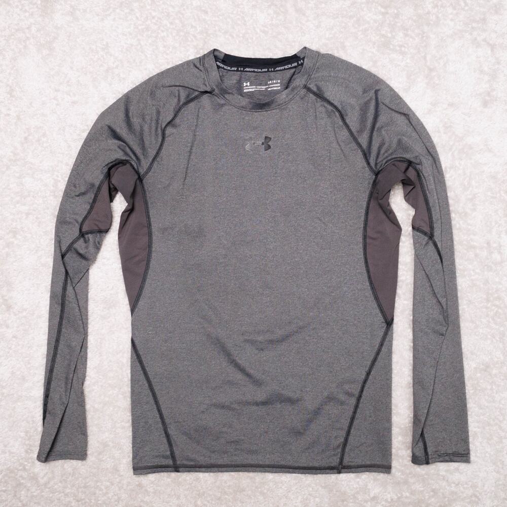 Underarmour Gray Heat Gear Long Sleeve Compression Shirt Mens Size L